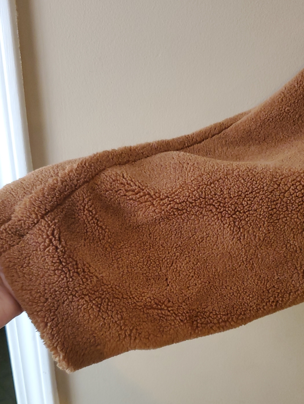Forever 21 Plush Drop-Sleeve Teddybear Openfront Coat In Brown Size L - Picture 6 of 10